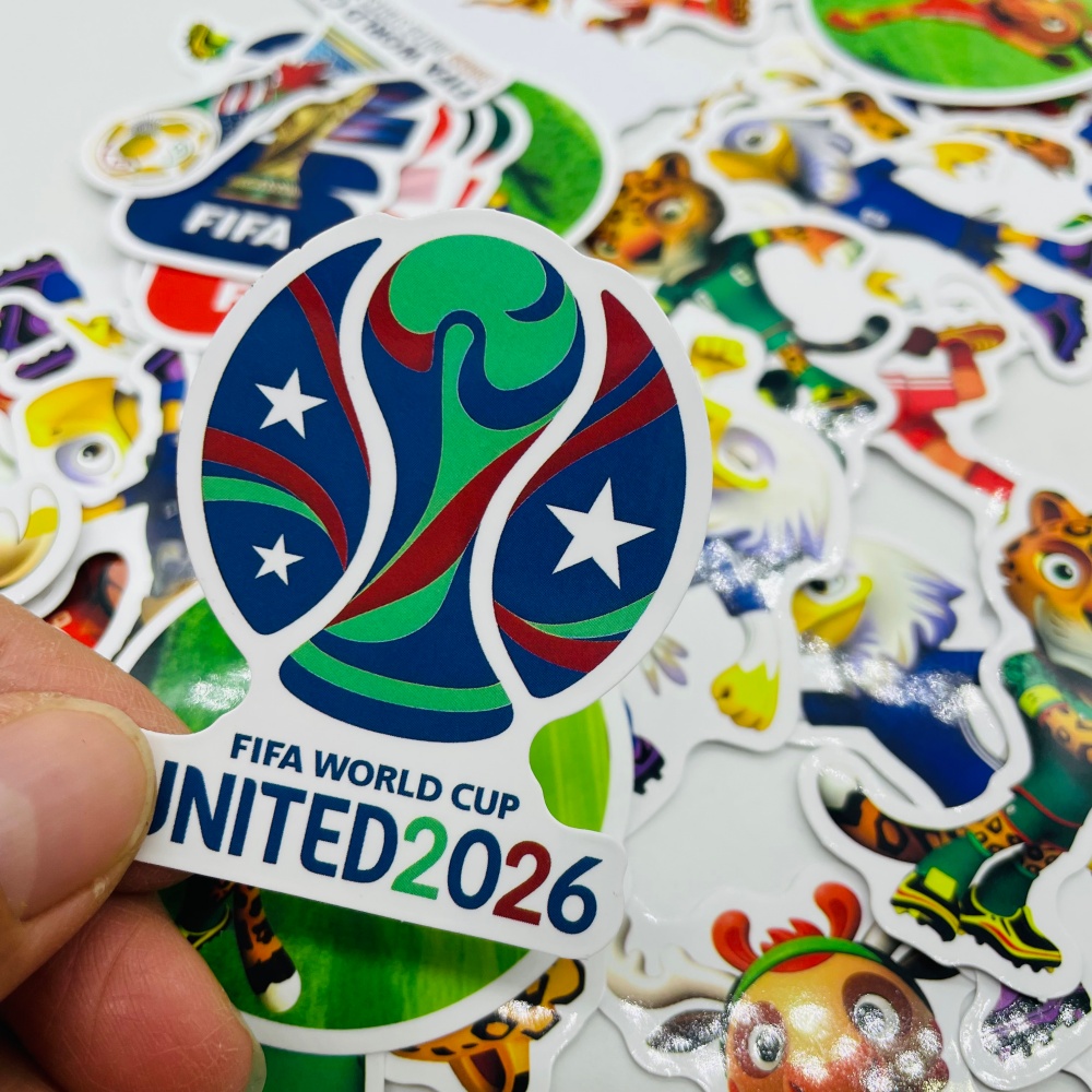 50pcs FIFA World Cup Mascot Stickers -soccerwe