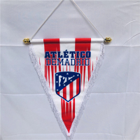 Atlético Madrid F.C. Banner 35*20 cm Size Pennant Triangle Flags Team  Exchange Flags Decorations Polyester Material-soccerwe