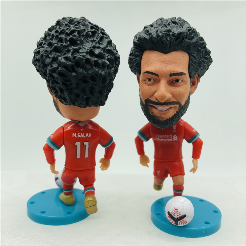 Soccerwe Soccer Doll Figurine Football Stars Mohamed Salah 11 2019 Movable Resin 