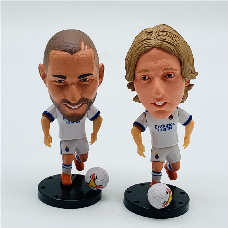 Real Madrid CF Collectibles Soccer Star Dolls Benzema Courtois Casemiro  Hazard Football Handmade Souvenir Dolls 7cm Figure Toys