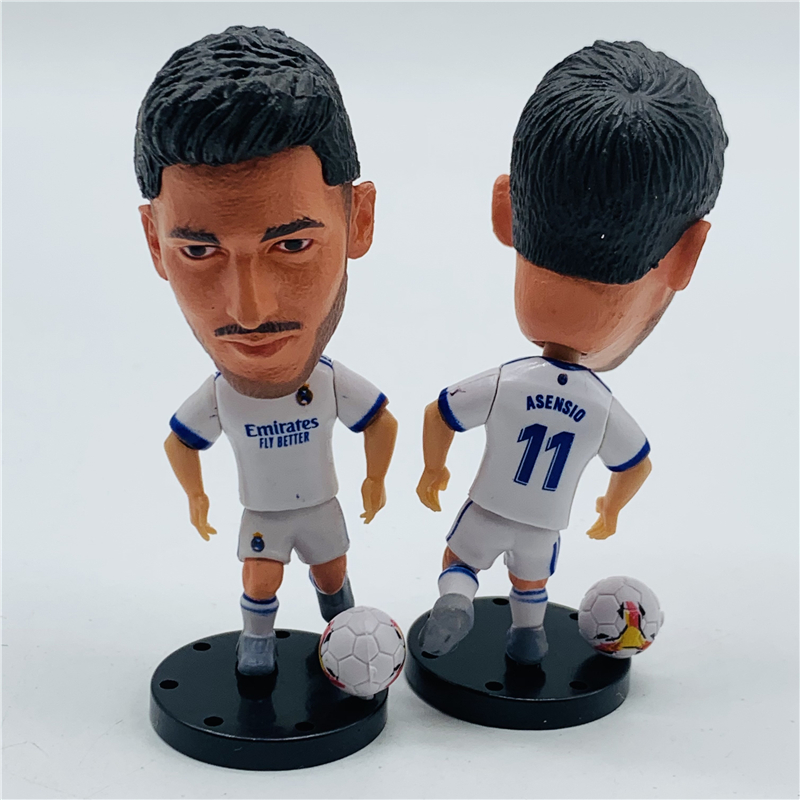 Real Madrid CF Collectibles Soccer Star Dolls Benzema Courtois Casemiro  Hazard Football Handmade Souvenir Dolls 7cm Figure Toys