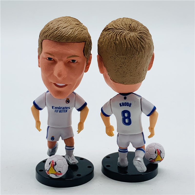 Real Madrid CF Collectibles Soccer Star Dolls Benzema Courtois Casemiro  Hazard Football Handmade Souvenir Dolls 7cm Figure Toys