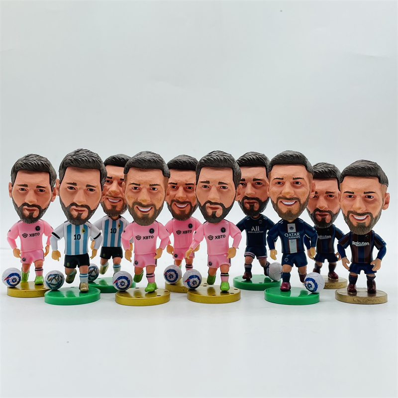 Soccerwe Football Star Doll Inter Miami CF Player Figures 10# Lionel Messi  Dolls Pink Kit 2023 Season-soccerwe