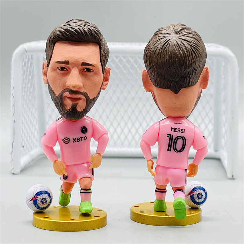 Soccerwe Football Star Doll Inter Miami CF Player Figures 10# Lionel Messi  Dolls Pink Kit 2023 Season-soccerwe