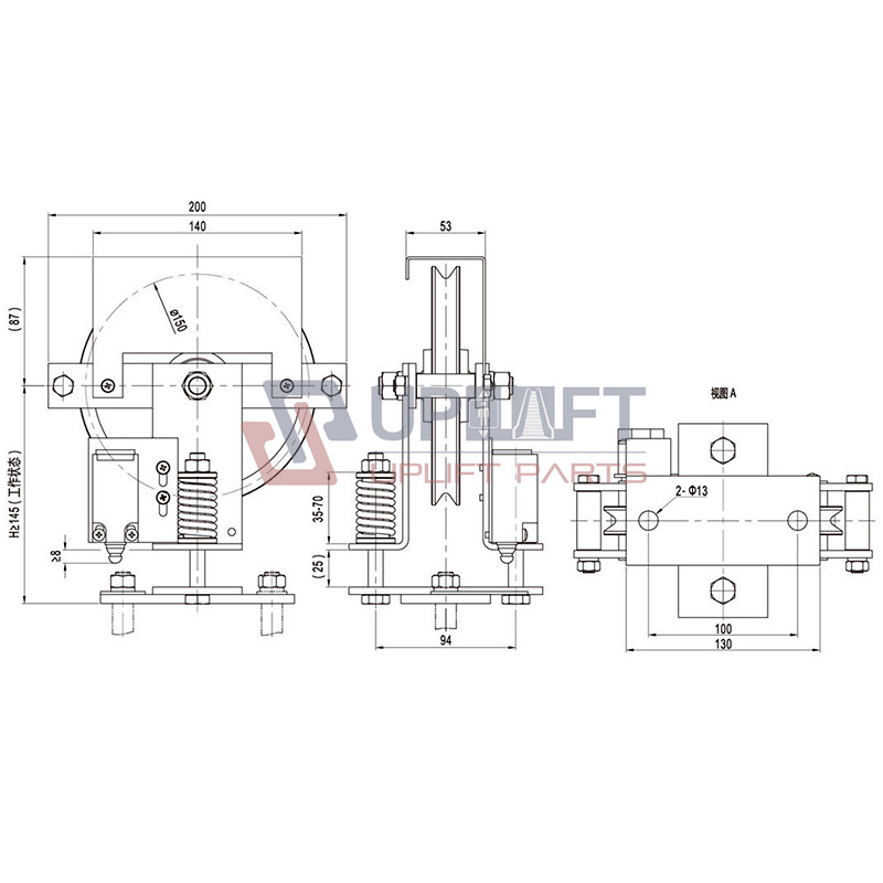 UP001706借23.OX-100AElevatorTensionDeviceElevatorSafetyParts-5