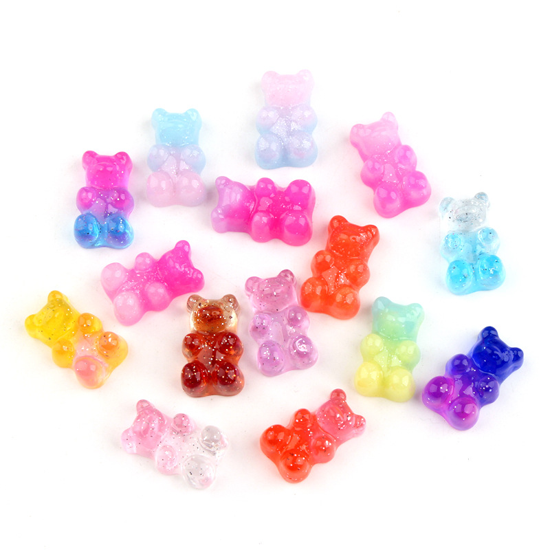 7133 Gradient jelly bear DIY Material Creamy Dessert Series Resin ...