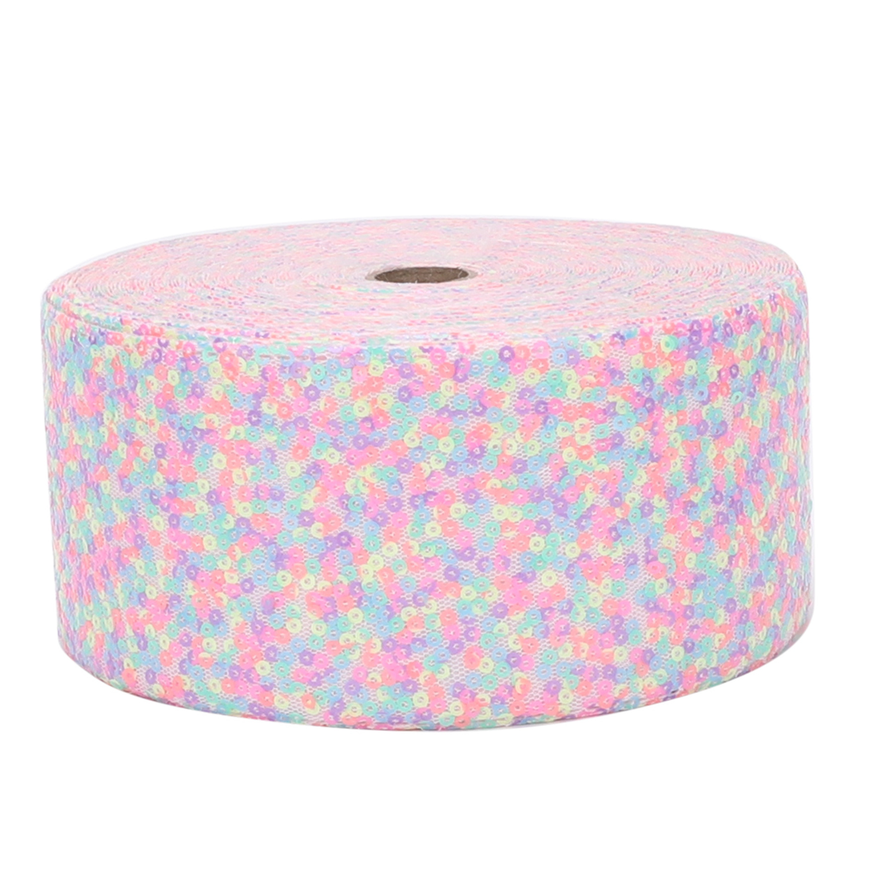 MingRibbon 8cm Elastic Sequin Ribbon, 3-color ombre sequin border ribbon  trim