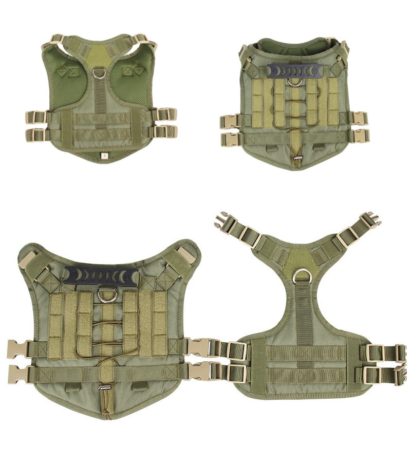 Tactical Chest and Back Harness for Large Dogs-Puffuny