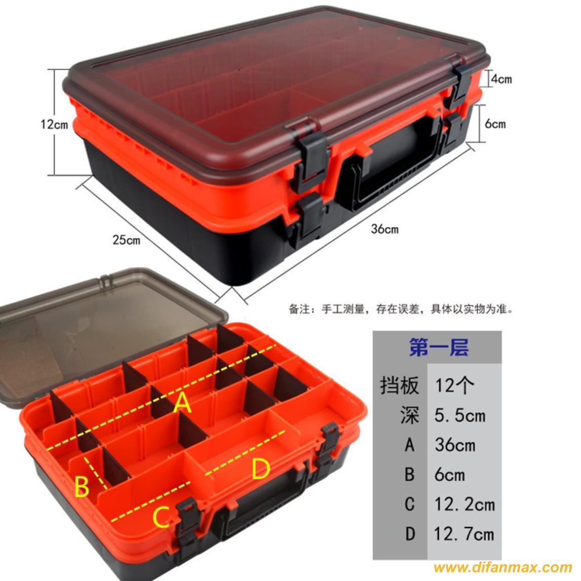 Double-Sided Adjustable Fishing Tackle Storage Box-Difanmax Tech ...