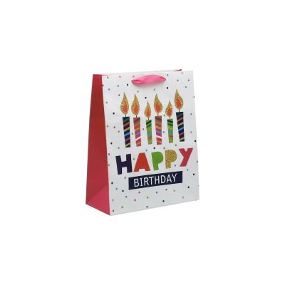 Personalized Happy Birthday Gift Bags Glitter Candles-Wenzhou Richer ...