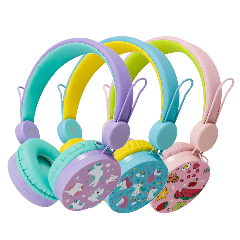 LS-08 Durable Colorful Over-Ear 85dB Kids Headphone with Mic for Mobile ...