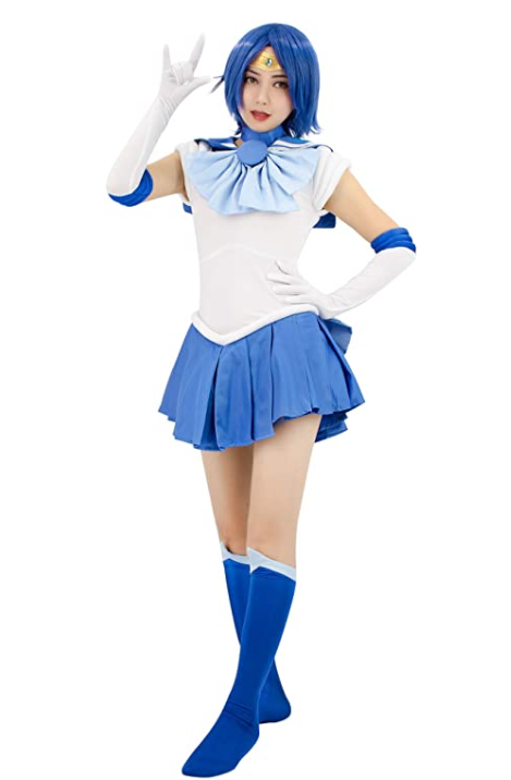 Sailor Moon Ami Mizuno Sailor Mercury Cosplay Costume-dazcos.com