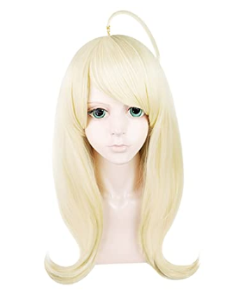 Cfalaicos New Danganronpa V3 Akamatsu Kaede Cosplay Wig Golden Long Synthetic Hair 