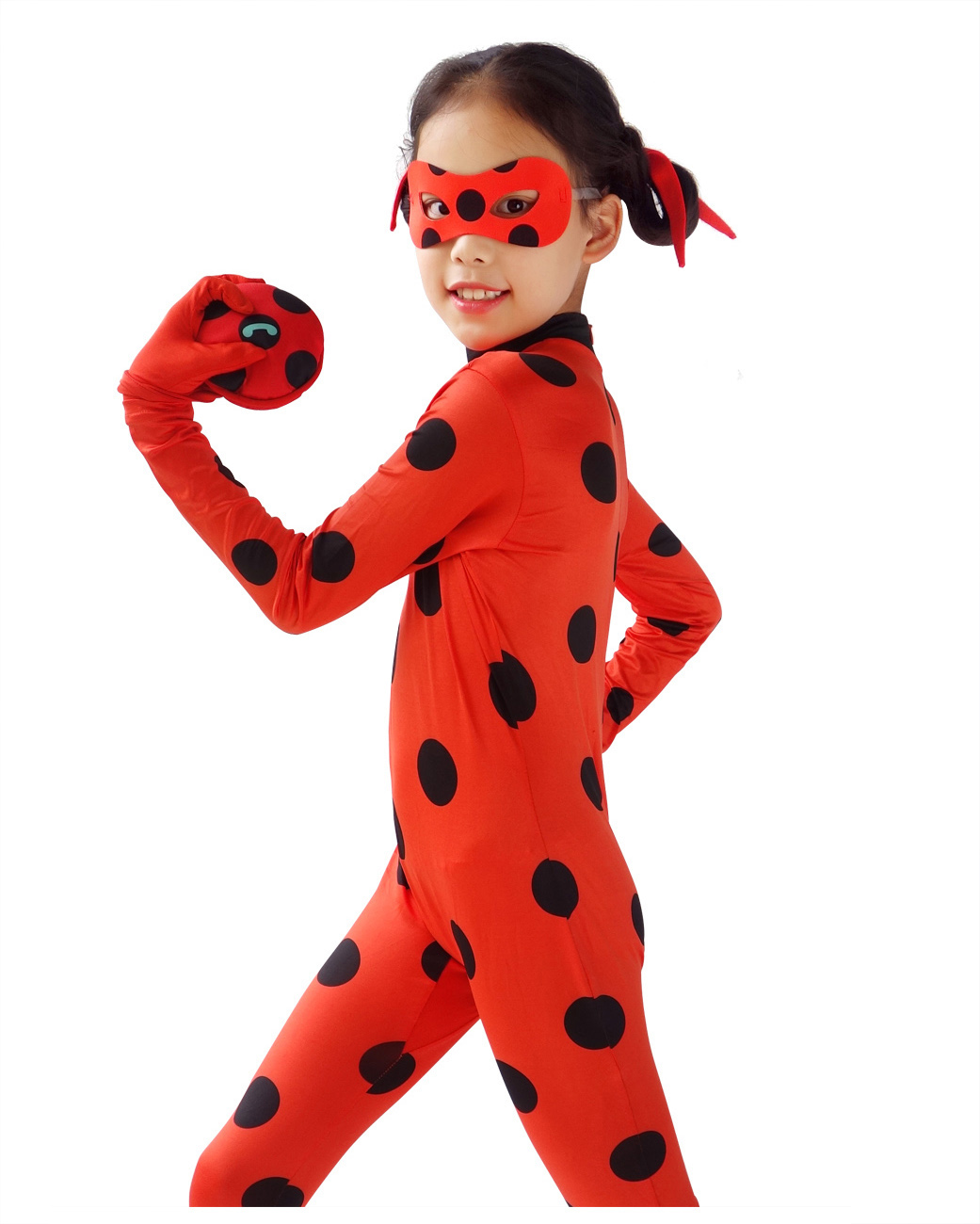 Tomlyws Child Cosplay Kid Costume Black Spot Red Jumpsuit 6pcs Sets 
