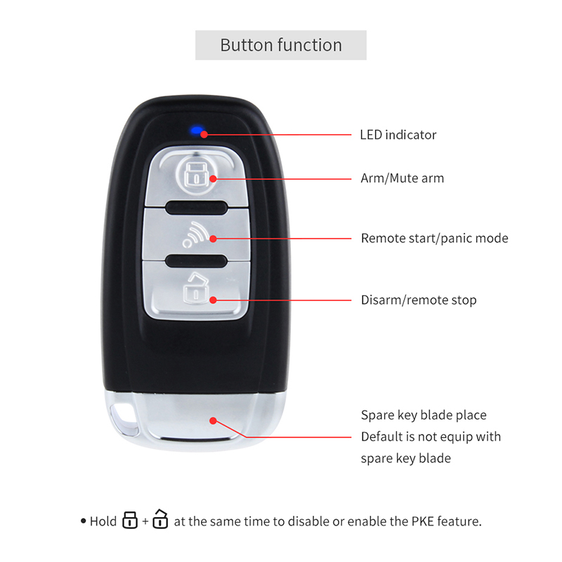 EASYGUARD EM209 2 Way Motorcycle Alarm System with Remote Engine