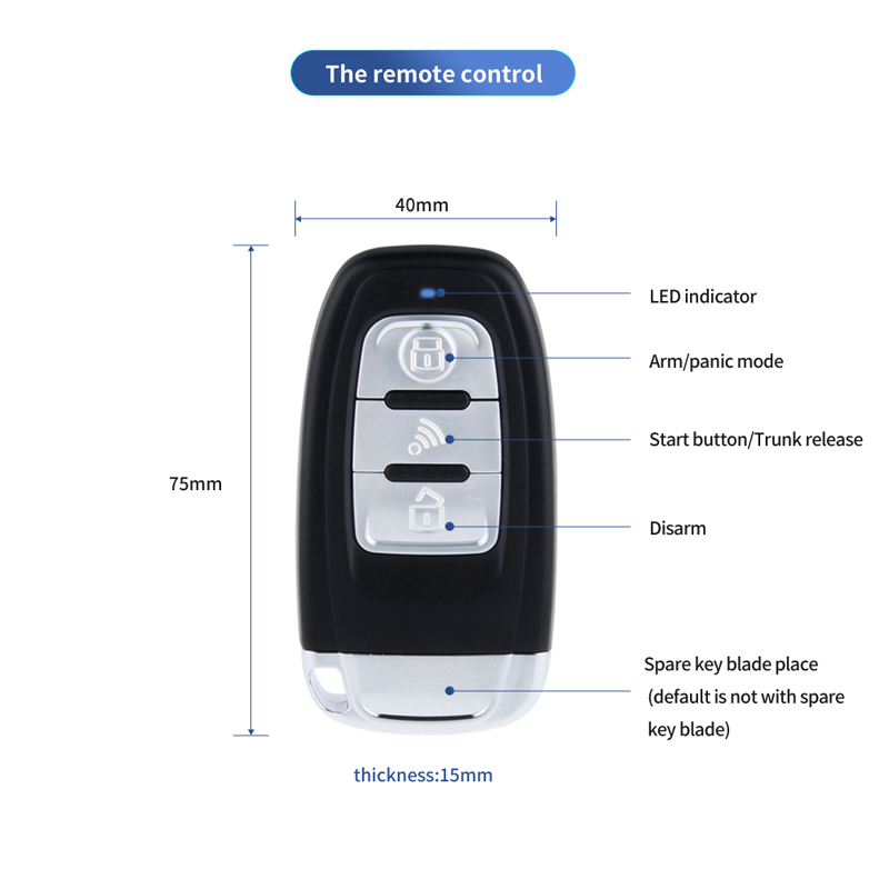 EASYGUARD EC002-NS PKE Passive Keyless Entry Car Alarm System