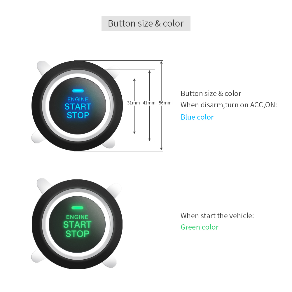 EASYGUARD EC002 Smart Key PKE Car Alarm System Passive Keyless