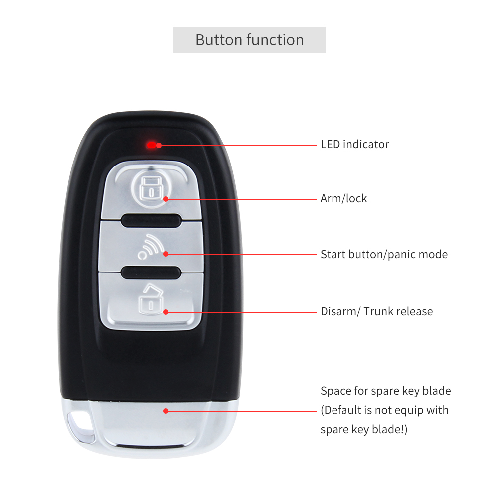 EASYGUARD EC003 Smart Key PKE Passive Keyless Entry Car Alarm System engine start button Remote Engine Start Universal Version 