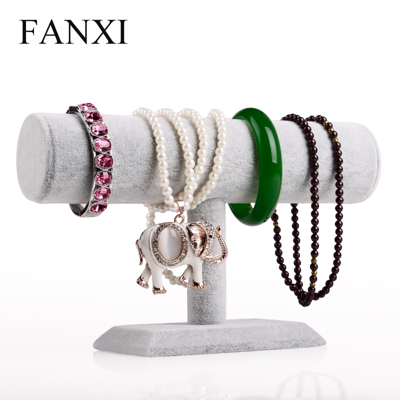 Custom Wooden T-Bar Bracelet Stand Bangle Holder Jewelry Displays