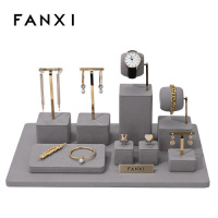 TT182-FANXIgraymicrofiberjewelrydisplaysetwithmeta-6