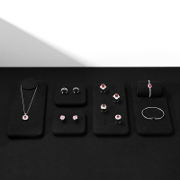 TT273-FANXIluxuryblackcolourmicrofiberjewelrydisplayset-1