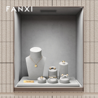FANXIwholesalegreymicofiberjewellerydisplaystand-5