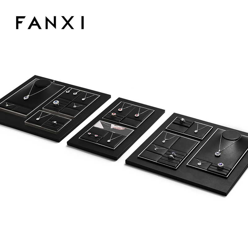 TT261-FANXIwholesalemetalstructurewatchholderwrappedwithblackPUleather-1