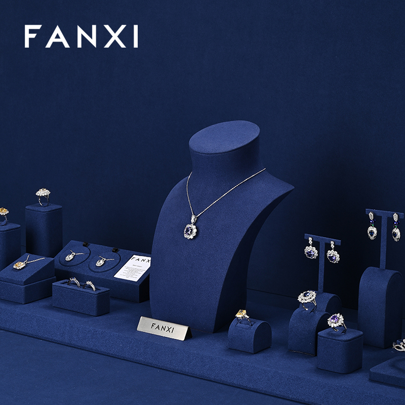 TT310-FANXInewarrivalbluemicrofiberjewelleryhanger