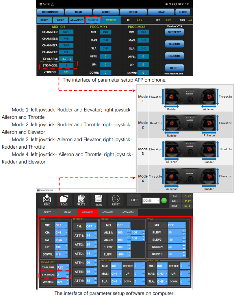 Подключение radiolink t8s к компьютеру