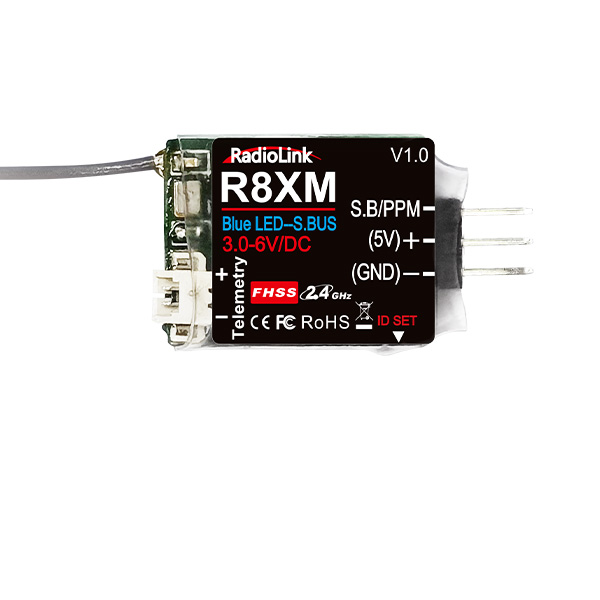 8 channels real-time built-in telemetry receiver