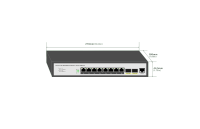 8-Port 2.5GBase-T Web Smart PoE+ Switch with 2 x10G SFP+ Slots size