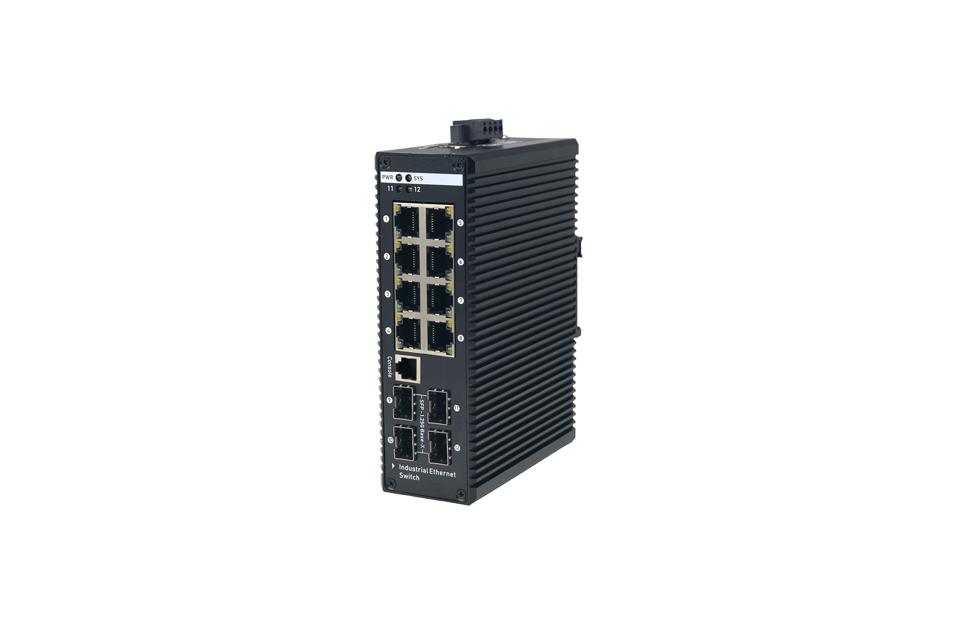 8 Ports 10/100/1000Mbps Managed Industrial Switch with 4 Gigabit SFP