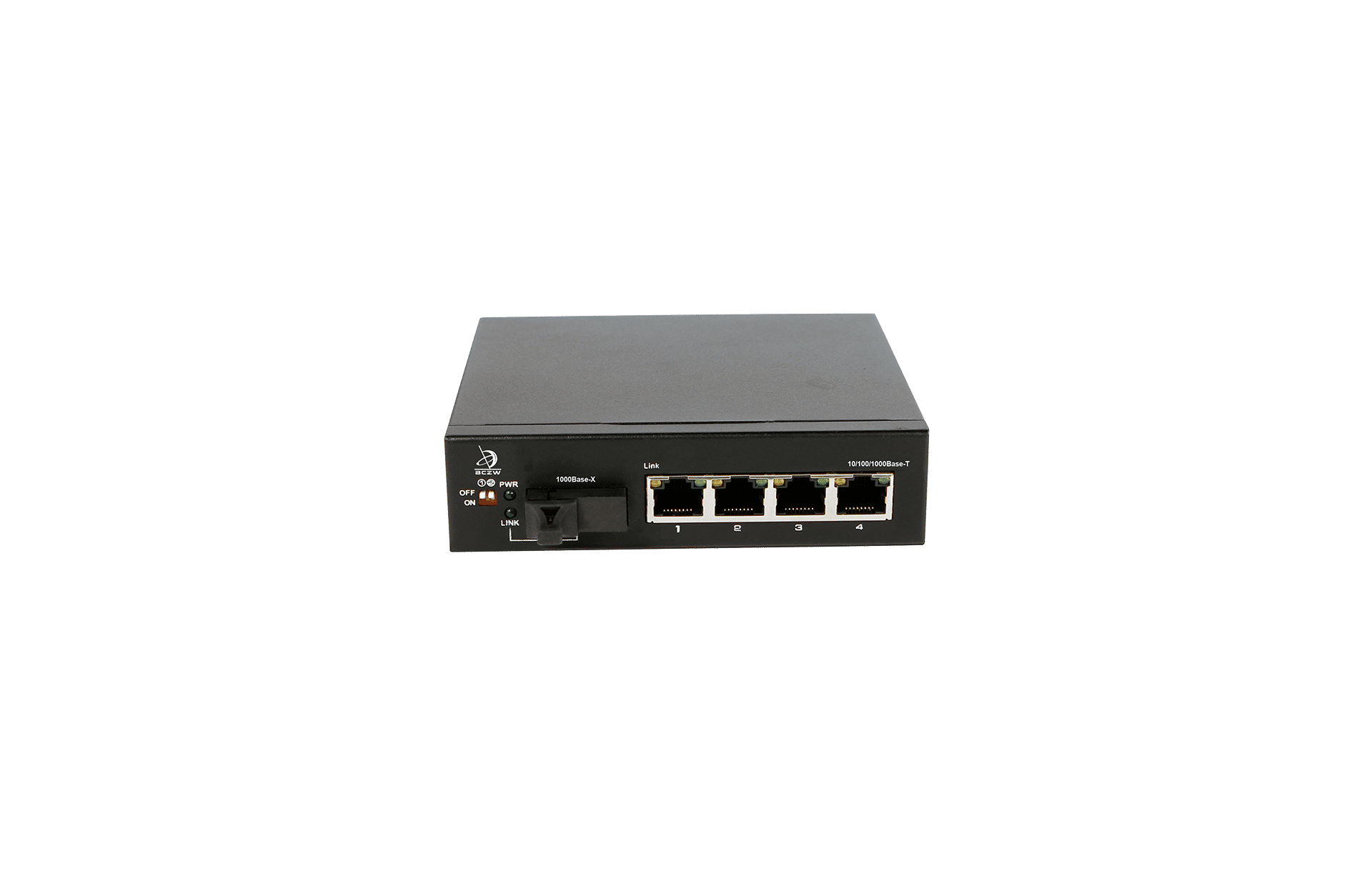4 Port 10/100/1000BASE-T to 1000BASE-SX Gigabit Media Converter