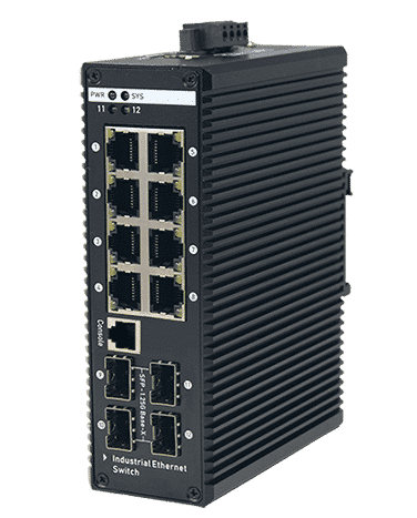 8 Ports industrial PoE Switch with 4 Ports SFP