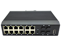 8 Ports Gigabit Layer 3 Managed Industrial PoE Siwtch with 4 Ports 10G SFP+ Uplink