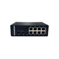 8 Ports 10/100/1000Mbps Managed Industrial Switch with 2 Gigabit SFP