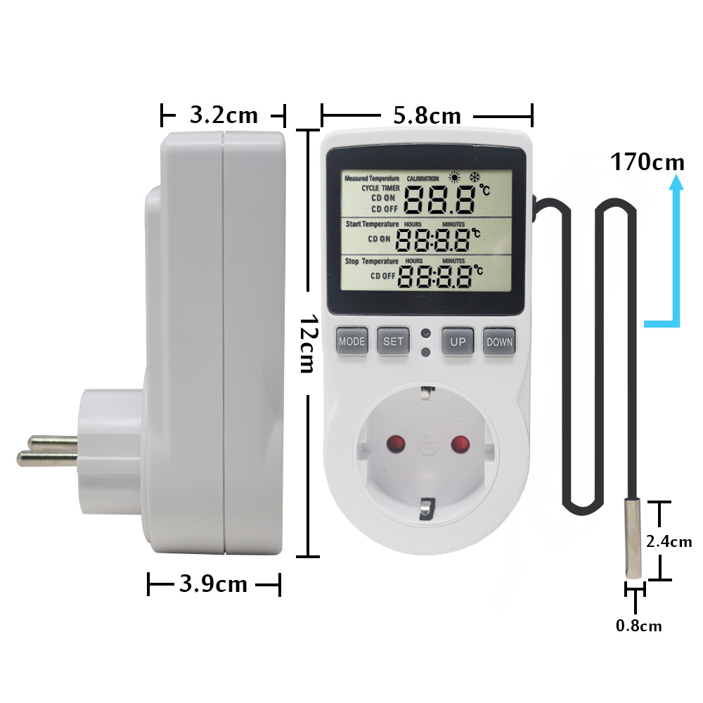 KT3100 Digital Thermostat Socket Incubator Temperature Controller