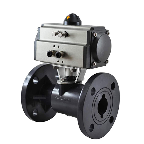 Pneumatic UPVC Flanged Ball Valve-Dongguan Ju tai Automation Technology ...