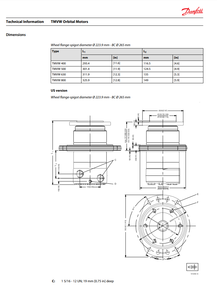 Sauer Danfoss TMVW Series Orbital Motor TMVW400 TMVW500 TMVW630 TMVW800Quanzhou Bole Automation
