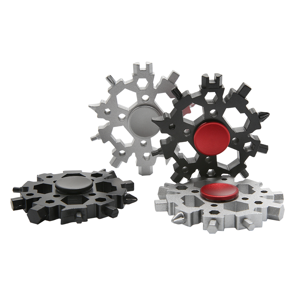 Fidget Spinner Snowflake Multitool Wrench 22 in 1 Snow Flake Multi