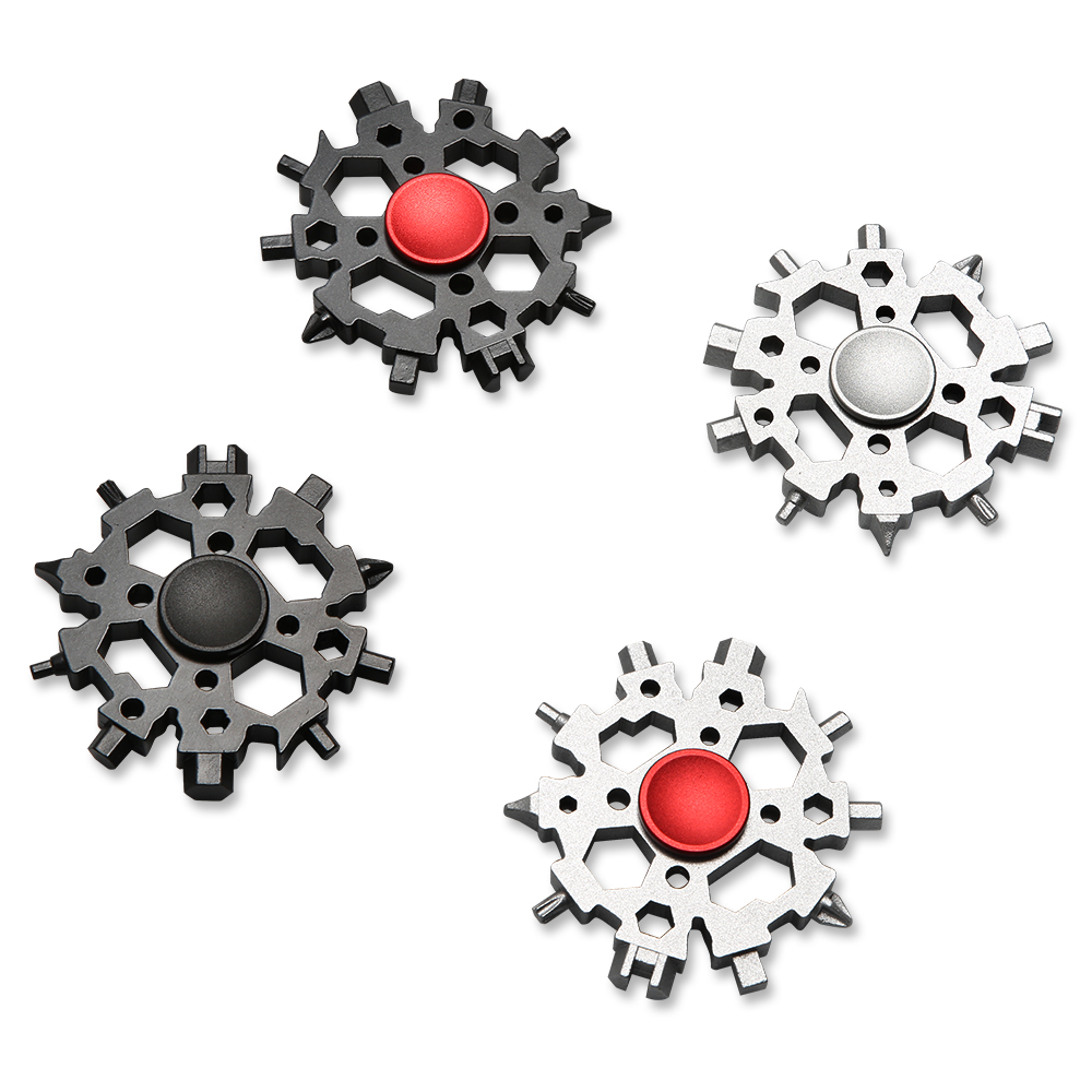 Fidget Spinner Snowflake Multitool Wrench 22 in 1 Snow Flake Multi