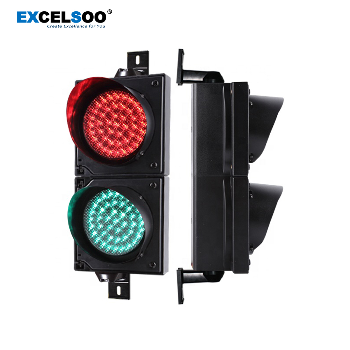 Excelsoo 100mm LED Traffic Light for Parking Barrier Gate EX-TFL112-2