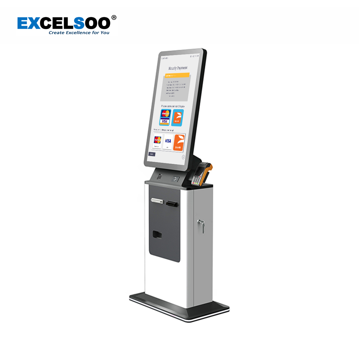 Pay on Foot Auto Payment Kiosk APS-E6 for Cashless Parking APS-E6 from Excelsoo