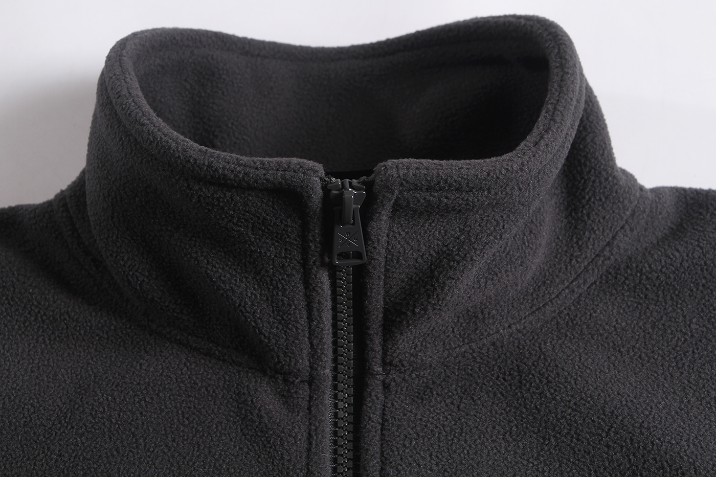 versatile loose half cardigan jacket stand-up collar polar zip up ...