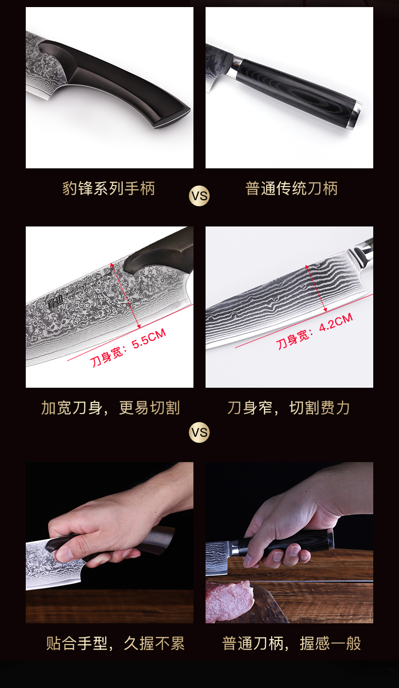 Leopard Front 8-inch Chef's Knife-Fengjin FINDKING High-end Kitchen Knife  Official Website