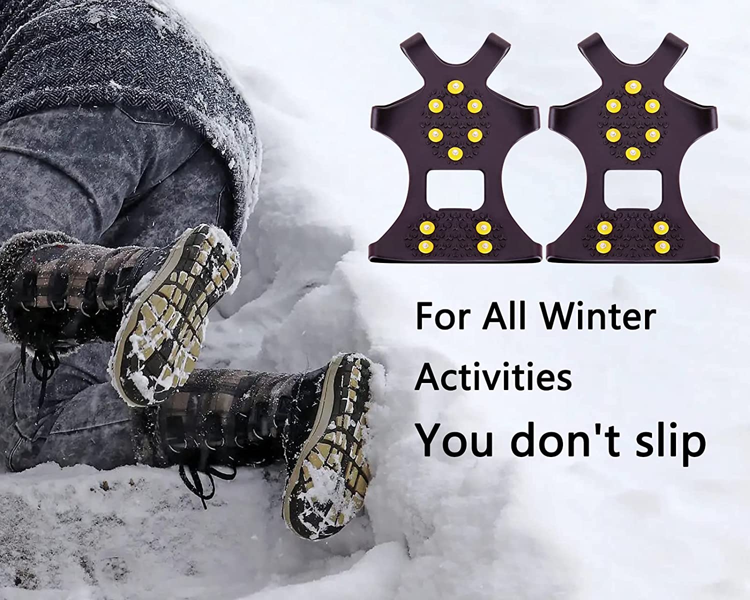 Snow Grips For Shoes Crampons Ice Snow Grips Traction Cleats Shoes