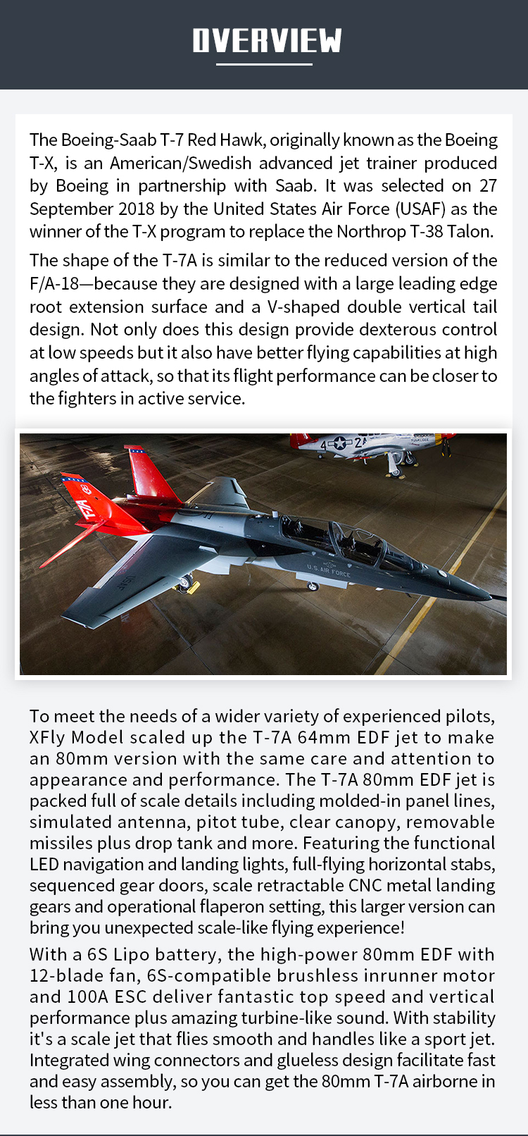 XFly T-7A Red Hawk 80mm EDF Jet-XFly Model