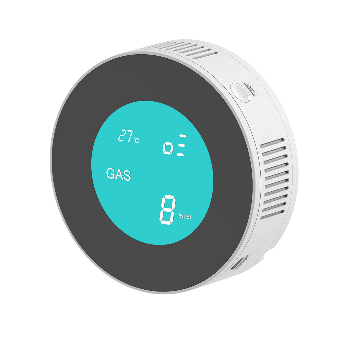 WiFi Gas Detector Alarm with Temperature Display, Natural Gas/LNG