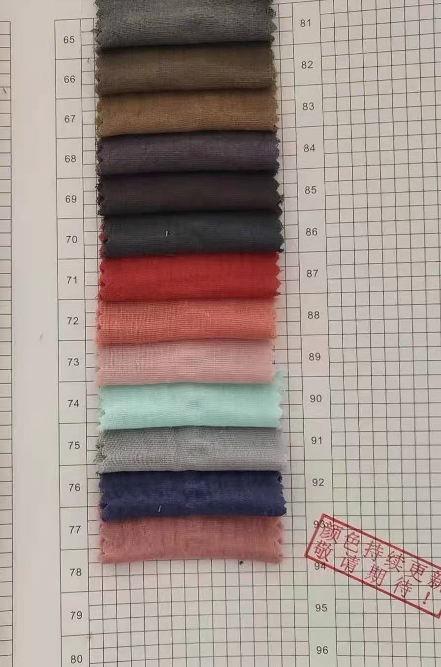 100% Organic Cotton Crinkle Crepe Fabric 2 Layers Plain Dyed White Solid Colors Double Gauze Muslin Fabric for Baby Swaddle Blanket Sleep Wear - View 8