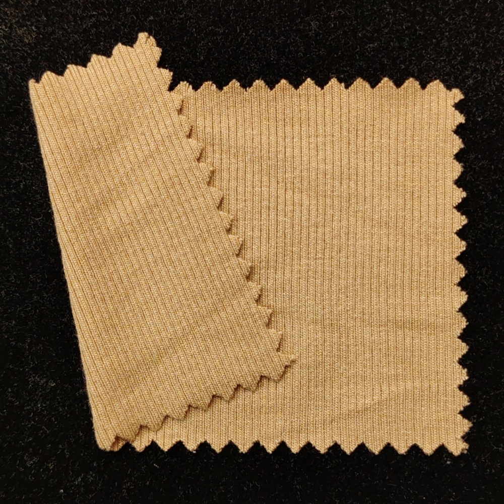 94% Organic Bamboo 6% Spandex Rib 2x2 Fabric 260 GSM 140cm Super Soft Fine Rib Knit for T-Shirt Loungewear - View 5